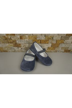 پاپوش طوسی بچه گانه چرم خالص LİLOŞ - کد 850470165