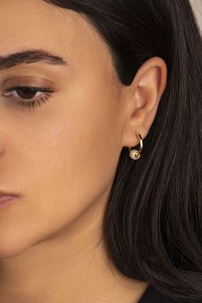 گوشواره نقره طلائی زنانه 925 عیار Silvano Jewelry - کد 728789713