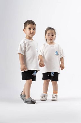 ست بالاتنه و پائین تنه مشکی بچه گانه %100 پنبه Lissa Kids - کد 824523243