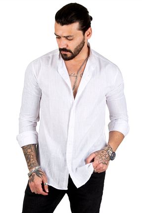 پیراهن سفید مردانه اسلیم فیت DeepSea - کد 298059579