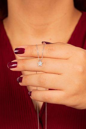 گردنبند نقره زنانه 925 عیار klas gümüş - کد 850544579