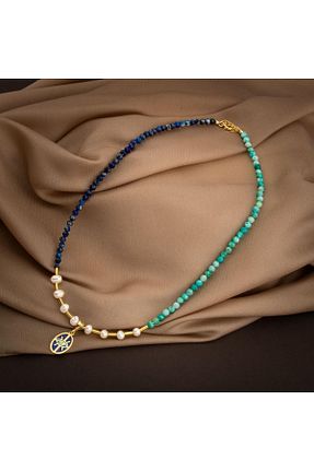 گردنبند جواهر رنگی زنانه سنگ OSMANLI DOĞAL TAŞ - کد 685253595