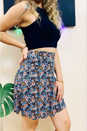 دامن آبی زنانه پارچه SUHIS - کد 764732568