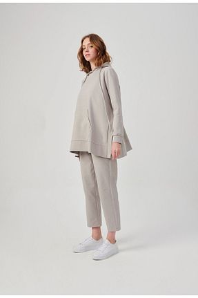 ست کرمکن اسپرت طوسی زنانه %100 پنبه Aida Üstün - کد 784574857