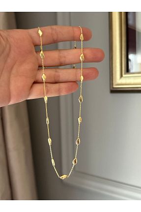 گردنبند نقره زرد زنانه 925 عیار emy by emel luxury silver jewelry - کد 850296708