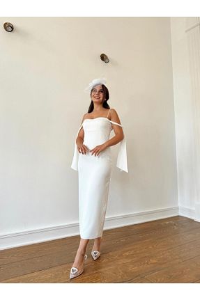 لباس سفید زنانه بافتنی Fistan Byn Melisa - کد 849817194