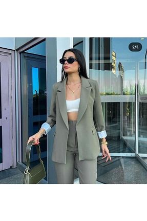 کت خاکی زنانه گشاد NİLS FASHİON - کد 846412476