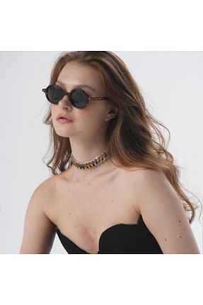 عینک آفتابی قهوه ای زنانه UV400 Freesbee - کد 850416798