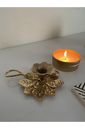 شمعدان و شمع گیر زرد برنجی Genel Markalar - کد 286472522