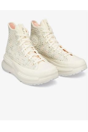 کفش اسنیکر بژ زنانه بند دار Converse - کد 850384577
