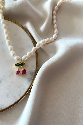 گردنبند مروارید سفید مروارید آب شیرین gaila design - کد 279484954