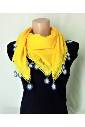 روسری زرد پنبه ای REYYAN - کد 824362895