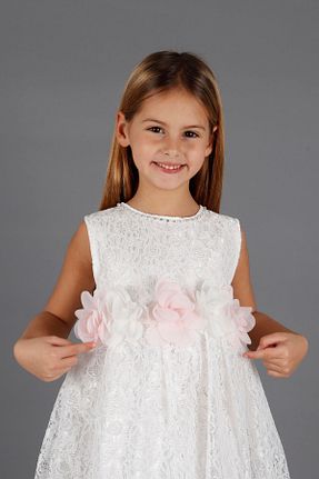 لباس مجلسی و فارغ التحصیلی سفید بچه گانه پنبه پلی استر AHENGİM - کد 225289255