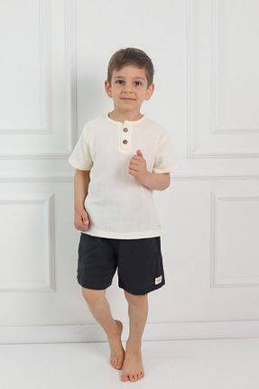 ست بالاتنه و پائین تنه طوسی بچه گانه بافتنی Cuckoo Cotton - کد 815774388