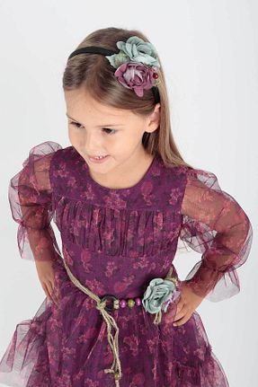 لباس مجلسی و فارغ التحصیلی بنفش بچه گانه پنبه پلی استر AHENGİM - کد 330684320