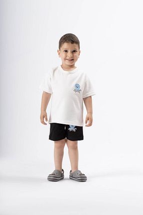 ست بالاتنه و پائین تنه مشکی بچه گانه %100 پنبه Lissa Kids - کد 824523243