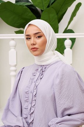 روسری سفید پنبه ای Silk Home - کد 716551482