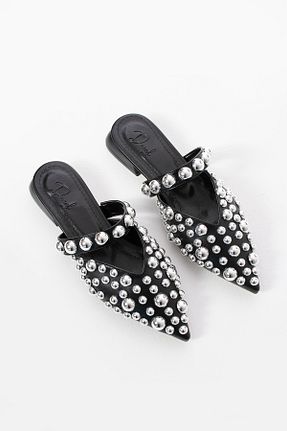دمپائی مشکی زنانه چرم مصنوعی DUXAL SHOES - کد 850573876