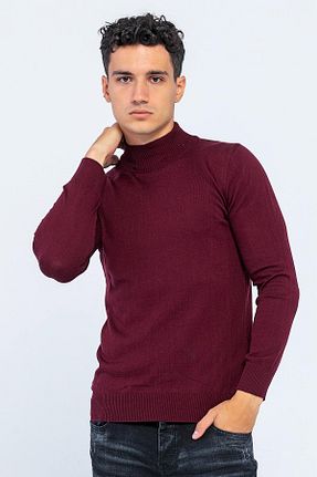 پلیور زرشکی مردانه ساده Cekmon - کد 334520313