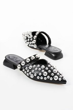 دمپائی مشکی زنانه چرم مصنوعی DUXAL SHOES - کد 850573876