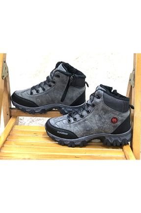 بوت / نیم بوت طوسی بچه گانه چرم مصنوعی KAFKASLAR AYAKKABI - کد 772851816