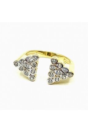 انگشتر نقره زرد زنانه زیرکن CAKA TAKI - کد 850678687
