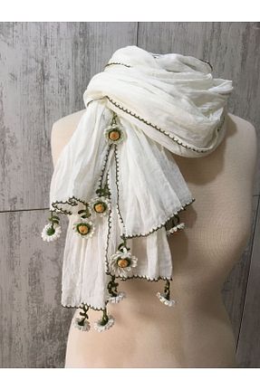 دستمال گردن بژ زنانه پنبه ای KAFTAN TAKI TASARIM - کد 175361296