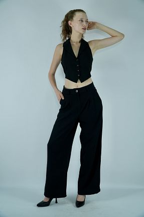 شلوار مشکی زنانه پنبه ای Butik - کد 849065490