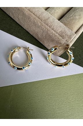 گوشواره جواهر طلائی برنجی ringbox - کد 833435608
