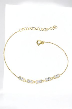 دستبند نقره طلائی زنانه 925 عیار jelux silver - کد 752686679