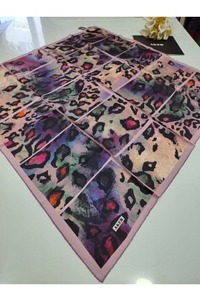 روسری رنگی کرپ ساتن ابریشم Aker - کد 238230760