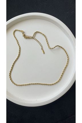 گردنبند استیل ( فولاد ) طلائی زنانه استیل (فولاد) Liva Accessories - کد 833413966