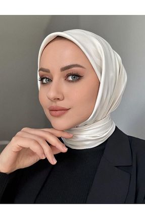 شال سفید زنانه پنبه پلی استر Aknur Moda - کد 833686726