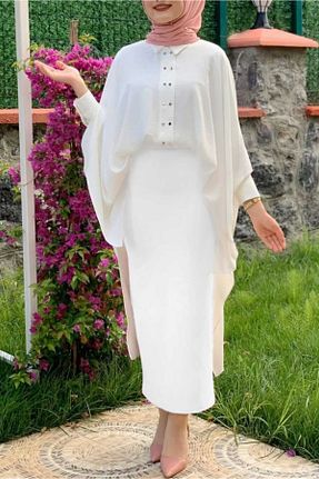 دامن سفید زنانه پلی استر CNG MODA - کد 850836200