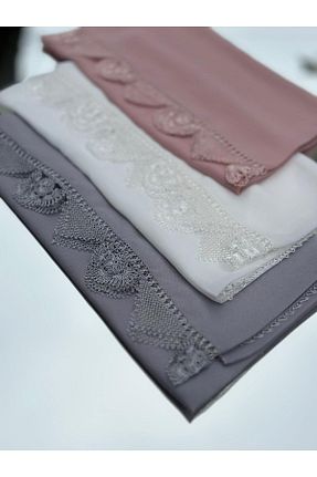 روسری سفید کرپ NUMİSTORE - کد 814375870
