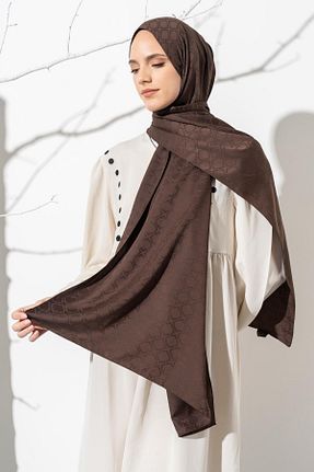 شال قهوه ای زنانه پلی استر JAWEL - کد 829101925