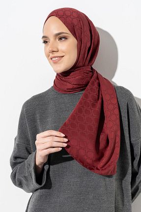 شال زرشکی زنانه پلی استر JAWEL - کد 829101636