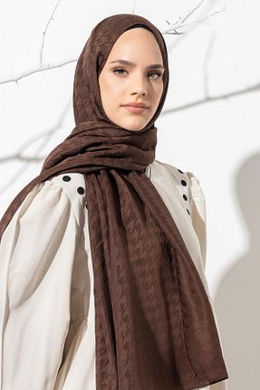 شال قهوه ای زنانه پلی استر JAWEL - کد 829099172