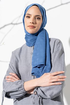 شال سرمه ای زنانه پلی استر JAWEL - کد 829105382