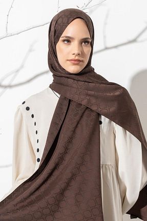 شال قهوه ای زنانه پلی استر JAWEL - کد 829101925
