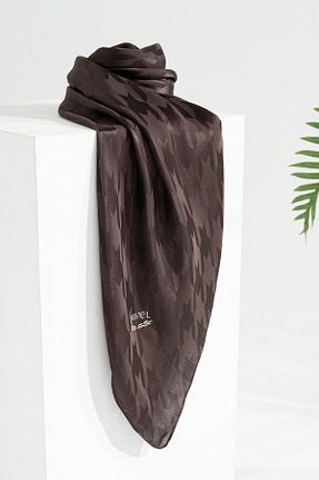 روسری قهوه ای پلی استر JAWEL - کد 834859792