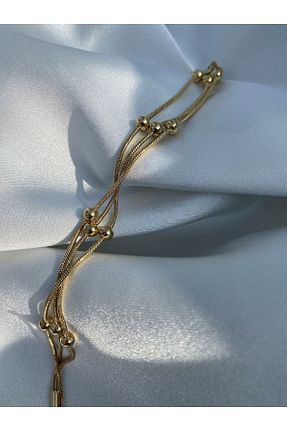 دستبند استیل (فولاد) طلائی زنانه استیل ضد زنگ BORENO - کد 675789242