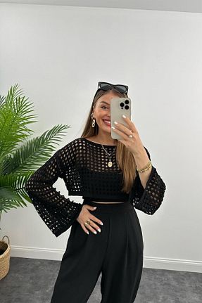 بلوز مشکی زنانه Ajurlu Meyga Butik - کد 761436335