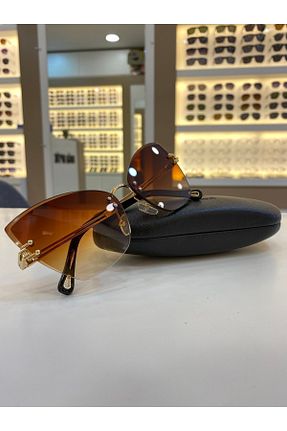 عینک آفتابی قهوه ای زنانه UV400 Damla - کد 306719265