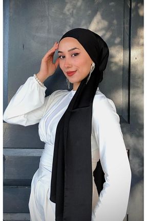 شال مشکی زنانه میکرو ساتن Fashion
