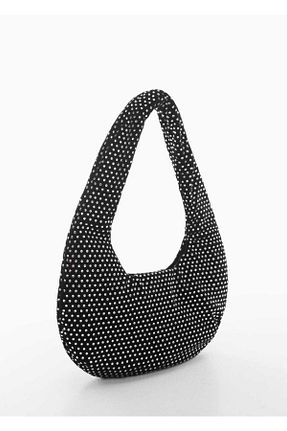 کیف دوشی مشکی زنانه پارچه ای MANGO - کد 777178975
