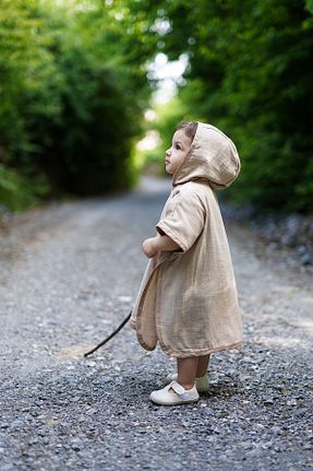حوله پالتوئی نوزاد و کودک قهوه ای بچه گانه پنبه ای MELLS BABY - کد 832131807