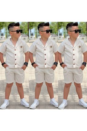 ست بالاتنه و پائین تنه بژ بچه گانه بافتنی ALPİDS - کد 831563728