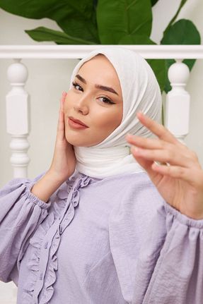 روسری سفید پنبه ای Silk Home - کد 716551482