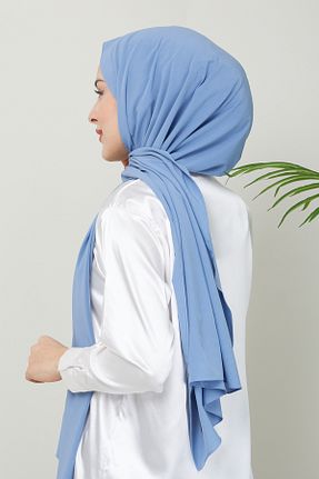 شال آبی زنانه Medine İpeği Golden Rose - کد 839973514
